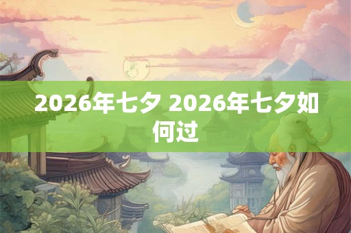 2026年七夕 2026年七夕如何过