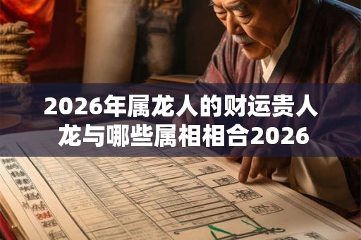 2026年属龙人的财运贵人 龙与哪些属相相合2026