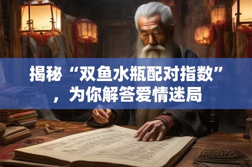 揭秘“双鱼水瓶配对指数”，为你解答爱情迷局
