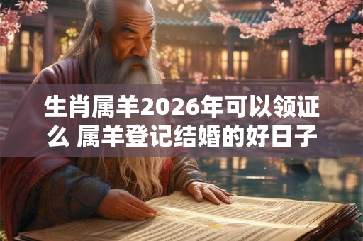 生肖属羊2026年可以领证么 属羊登记结婚的好日子