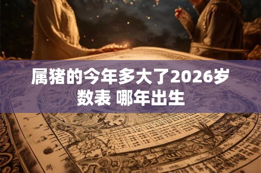 属猪的今年多大了2026岁数表 哪年出生