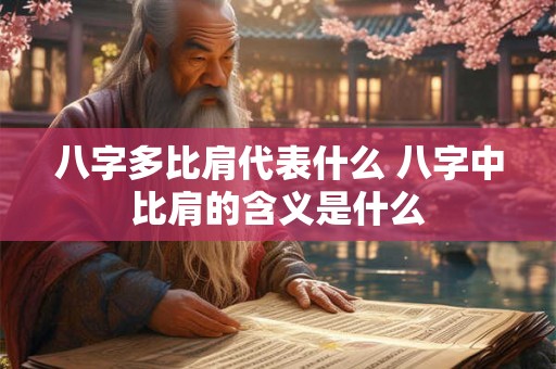 八字多比肩代表什么 八字中比肩的含义是什么