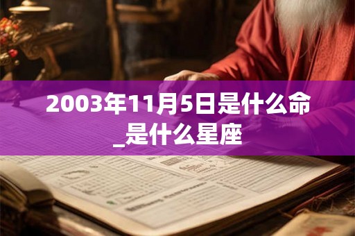 2003年11月5日是什么命_是什么星座