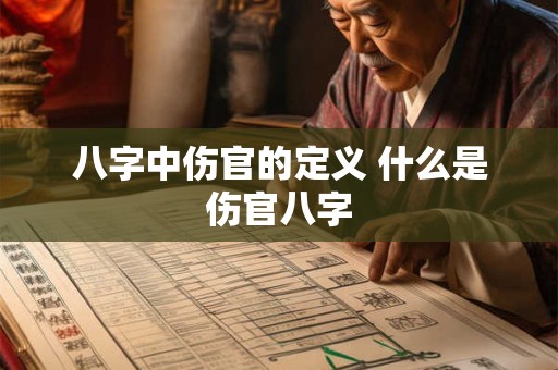 八字中伤官的定义 什么是伤官八字