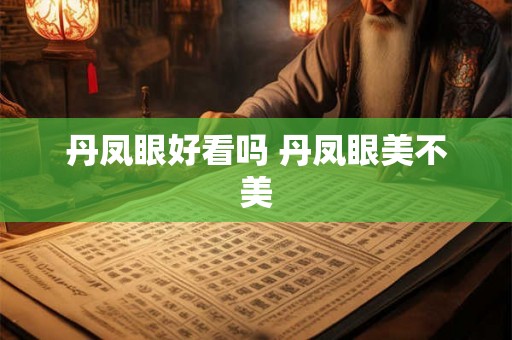 丹凤眼好看吗 丹凤眼美不美
