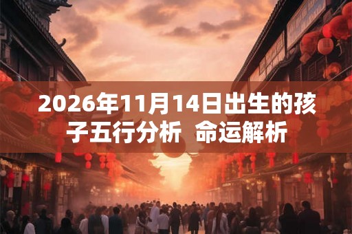 2026年11月14日出生的孩子五行分析  命运解析