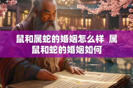 鼠和属蛇的婚姻怎么样  属鼠和蛇的婚姻如何