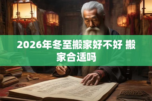 2026年冬至搬家好不好 搬家合适吗 2026年冬至搬家好不好 搬家合适吗