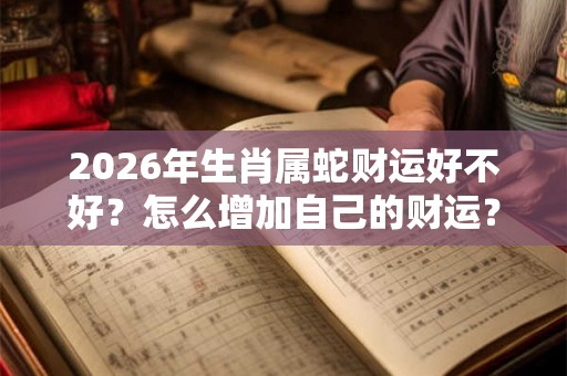 2026年生肖属蛇财运好不好？怎么增加自己的财运？