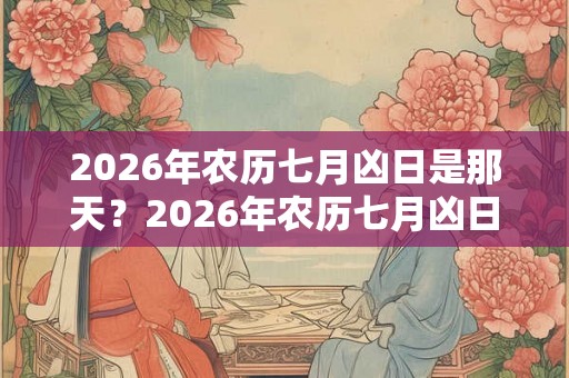 2026年农历七月凶日是那天?2026年农历七月凶日查询 2026年农历七月凶日是那天?2026年农历七月凶日查询
