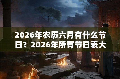 2026年农历六月有什么节日？2026年所有节日表大全