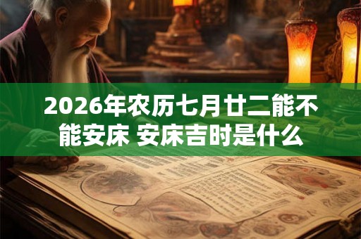 2026年农历七月廿二能不能安床 安床吉时是什么