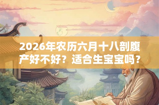 2026年农历六月十八剖腹产好不好？适合生宝宝吗？