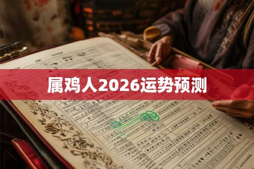 属鸡人2026运势预测