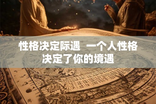 性格决定际遇  一个人性格决定了你的境遇