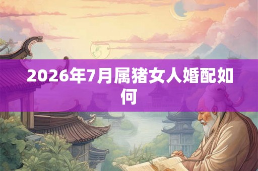 2026年7月属猪女人婚配如何