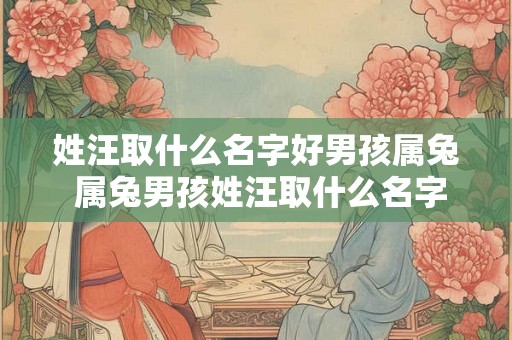 姓汪取什么名字好男孩属兔 属兔男孩姓汪取什么名字最好