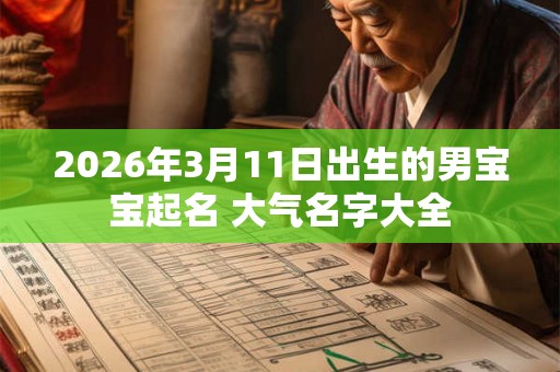 2026年3月11日出生的男宝宝起名 大气名字大全