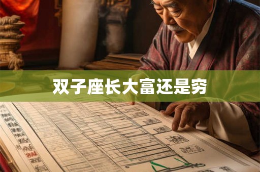 双子座长大富还是穷