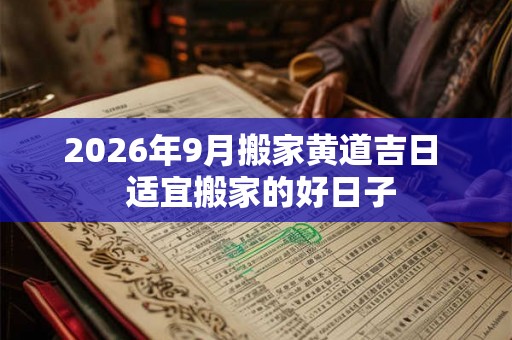 2026年9月搬家黄道吉日  适宜搬家的好日子