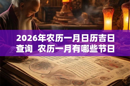 2026年农历一月日历吉日查询  农历一月有哪些节日