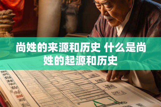 尚姓的来源和历史 什么是尚姓的起源和历史