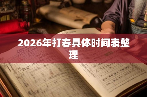 2026年打春具体时间表整理