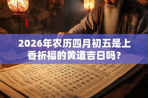 2026年农历四月初五是上香祈福的黄道吉日吗？
