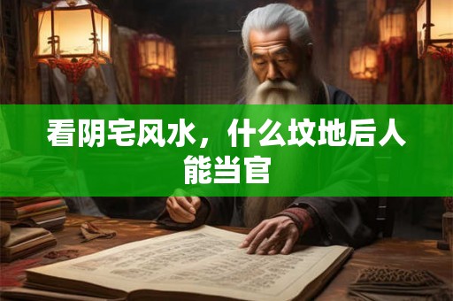 看阴宅风水，什么坟地后人能当官
