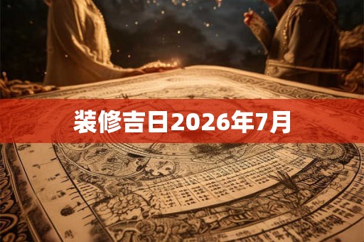 装修吉日2026年7月 装修吉日2026年7月