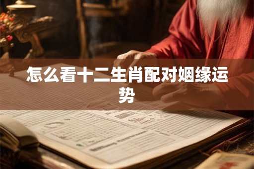 怎么看十二生肖配对姻缘运势