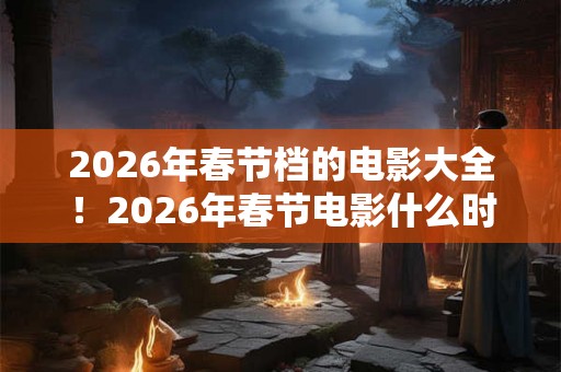 2026年春节档的电影大全！2026年春节电影什么时候预售？