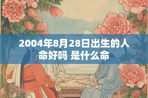2004年8月28日出生的人命好吗 是什么命