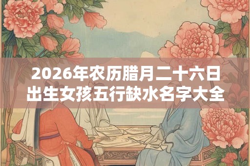 2026年农历腊月二十六日出生女孩五行缺水名字大全