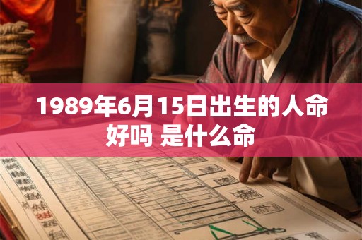 1989年6月15日出生的人命好吗 是什么命