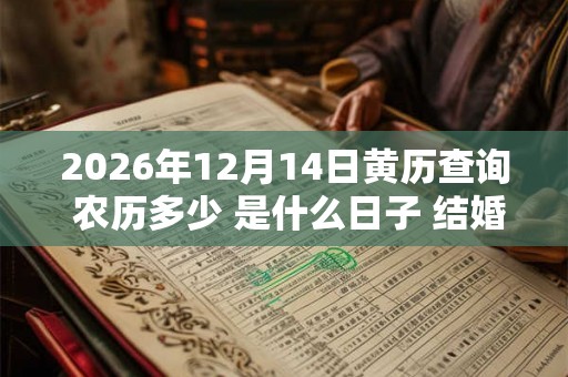 2026年12月14日黄历查询 农历多少 是什么日子 结婚吉时 2026年12月14日黄历查询 农历多少 是什么日子 结婚吉时