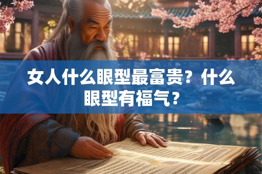 女人什么眼型最富贵？什么眼型有福气？