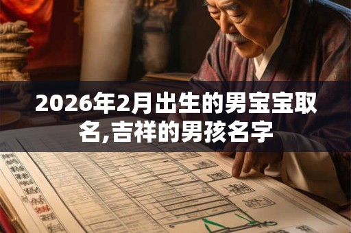 2026年2月出生的男宝宝取名,吉祥的男孩名字 2026年2月出生的男宝宝取名,吉祥的男孩名字