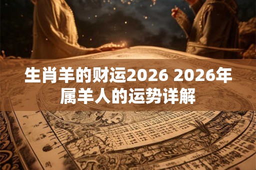 生肖羊的财运2026 2026年属羊人的运势详解