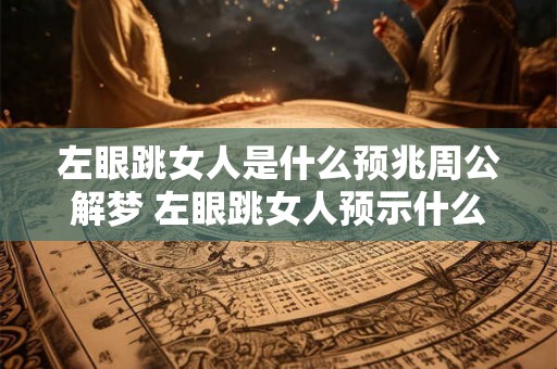 左眼跳女人是什么预兆周公解梦 左眼跳女人预示什么