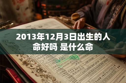 2013年12月3日出生的人命好吗 是什么命