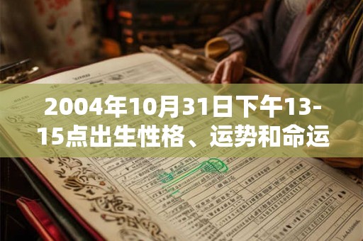2004年10月31日下午13-15点出生性格、运势和命运 2004年10月31日下午13-15点出生性格、运势和命运