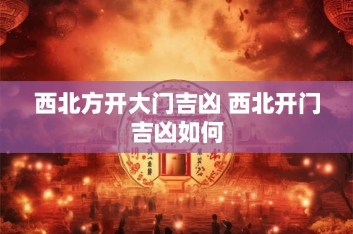 西北方开大门吉凶 西北开门吉凶如何