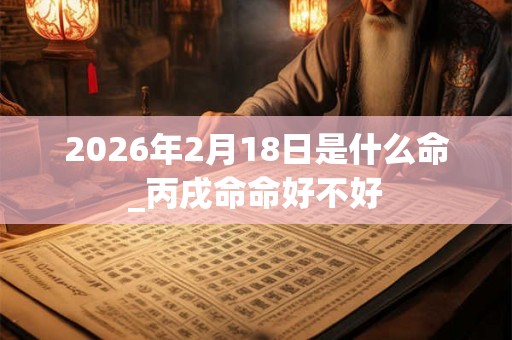 2026年2月18日是什么命_丙戌命命好不好