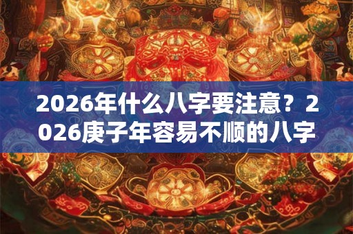2026年什么八字要注意？2026庚子年容易不顺的八字