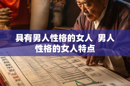 具有男人性格的女人  男人性格的女人特点