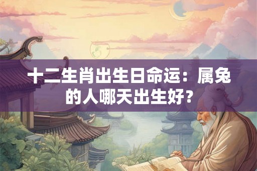 十二生肖出生日命运：属兔的人哪天出生好？
