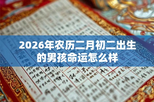 2026年农历二月初二出生的男孩命运怎么样