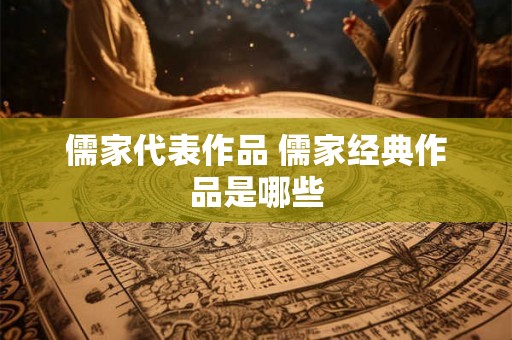 儒家代表作品 儒家经典作品是哪些