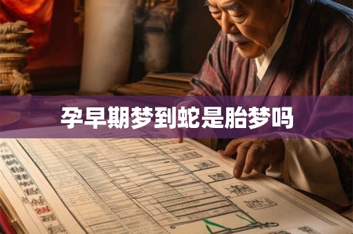 孕早期梦到蛇是胎梦吗
